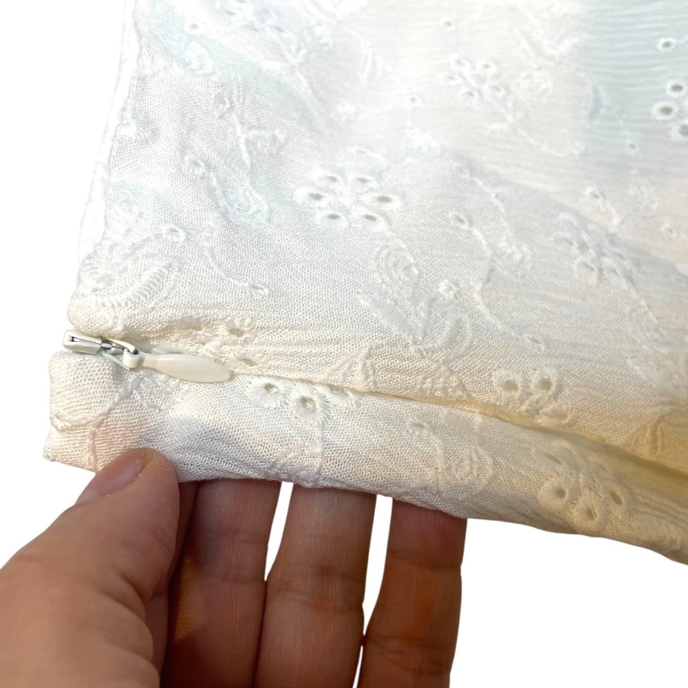 White Cotton Eyelet Skirt - Picture 7 of 10